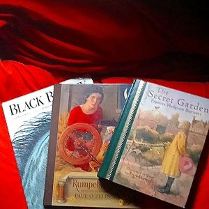 3 Vintage Hardcover Childrens Books. Secret Garden,Rumplestiltskin,Black Beauty